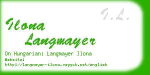 ilona langmayer business card